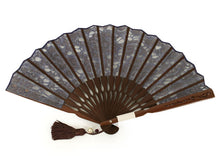 画像をギャラリービューアに読み込む, Sensu, Foldable fan, Fan bag, 2-piece set in paulownia box, Women, Masquerade Purple, Lace