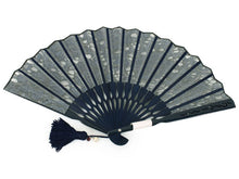 画像をギャラリービューアに読み込む, Sensu, Foldable fan, Fan bag, 2-piece set in paulownia box, Women, Masquerade Navy, Lace