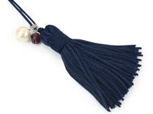 画像をギャラリービューアに読み込む, Sensu, Foldable fan, Fan bag, 2-piece set in paulownia box, Women, Masquerade Navy, Lace