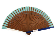画像をギャラリービューアに読み込む, Sensu, Foldable fan, Fan bag, 2-piece set in gift box, Women, Light blue, Plain, Mini size