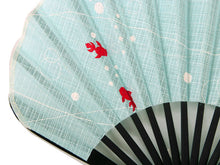 画像をギャラリービューアに読み込む, Sensu, Foldable fan, Fan bag, 2-piece set in gift box, Women,Light blue, Goldfish, Cat
