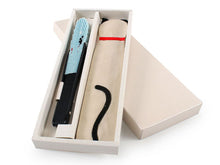 画像をギャラリービューアに読み込む, Sensu, Foldable fan, Fan bag, 2-piece set in gift box, Women,Light blue, Goldfish, Cat