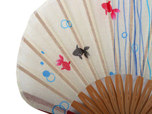 画像をギャラリービューアに読み込む, Sensu, Foldable fan, Fan bag, 2-piece set in gift box, Women, Beige, Goldfish