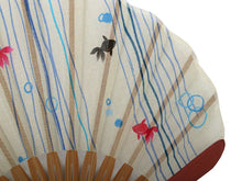 画像をギャラリービューアに読み込む, Sensu, Foldable fan, Fan bag, 2-piece set in gift box, Women, Beige, Goldfish