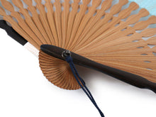 画像をギャラリービューアに読み込む, Sensu, Foldable fan, Fan bag, 2-piece set in paulownia box, Women, Light blue, Plain
