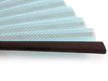 画像をギャラリービューアに読み込む, Sensu, Foldable fan, Fan bag, 2-piece set in paulownia box, Women, Light blue, Plain