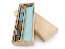 画像をギャラリービューアに読み込む, Sensu, Foldable fan, Fan bag, 2-piece set in paulownia box, Women, Light blue, Plain