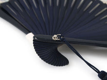 画像をギャラリービューアに読み込む, Sensu, Foldable fan, Fan bag, 2-piece set in paulownia box, Women, Light blue, Yellow, Light brown, Stripe