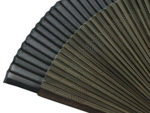 画像をギャラリービューアに読み込む, Sensu, Foldable fan, Fan bag, 2-piece set in paulownia box, Men, Charcoal gray Stylish Plain