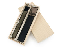 画像をギャラリービューアに読み込む, Sensu, Foldable fan, Fan bag, 2-piece set in paulownia box, Men, Charcoal gray Stylish Plain