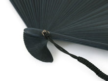 画像をギャラリービューアに読み込む, Sensu, Foldable fan, Fan bag, 2-piece set in paulownia box, Men, Grayish blue Stylish Plain