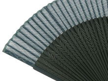 画像をギャラリービューアに読み込む, Sensu, Foldable fan, Fan bag, 2-piece set in paulownia box, Men, Grayish blue Stylish Plain