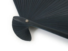 画像をギャラリービューアに読み込む, Sensu, Foldable fan, Fan bag, 2-piece set in gift box, Men, Blue Stylish Seigaiha, Wave pattern