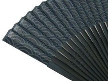 画像をギャラリービューアに読み込む, Sensu, Foldable fan, Fan bag, 2-piece set in gift box, Men, Blue Stylish Seigaiha, Wave pattern