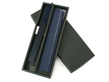 画像をギャラリービューアに読み込む, Sensu, Foldable fan, Fan bag, 2-piece set in gift box, Men, Blue Stylish Seigaiha, Wave pattern