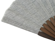 画像をギャラリービューアに読み込む, Sensu, Foldable fan, Fan bag, 2-piece set in gift box, Men, Light gray, Stylish, Stripe