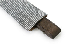 画像をギャラリービューアに読み込む, Sensu, Foldable fan, Fan bag, 2-piece set in gift box, Men, Light gray, Stylish, Stripe