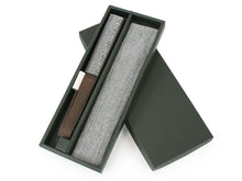 画像をギャラリービューアに読み込む, Sensu, Foldable fan, Fan bag, 2-piece set in gift box, Men, Light gray, Stylish, Stripe