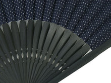 画像をギャラリービューアに読み込む, Sensu, Foldable fan, Fan bag, 2-piece set in gift box, Men, Navy, Stylish, Dot