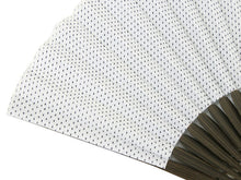 画像をギャラリービューアに読み込む, Sensu, Foldable fan, Fan bag, 2-piece set in gift box, Men, White, Stylish, Dot