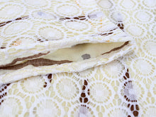 Load image into Gallery viewer, Lace Kimono, Women,Hitoe, Cool, Brown, Vertical stripes with circles and curves