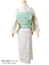 Load image into Gallery viewer, Lace Kimono, Women,Hitoe, Cool, Brown, Vertical stripes with circles and curves