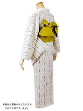 Load image into Gallery viewer, Lace Kimono, Women,Hitoe, Cool, Brown, Vertical stripes with circles and curves