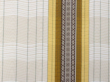 將圖片載入圖庫檢視器 Women's Silk HAKATA-ORI Nagoya Obi Belt With Tailoring - Beige, Yellow and Brown Stripe-