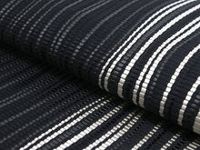 將圖片載入圖庫檢視器 Women's Silk HAKATA-ORI Nagoya Obi Belt With Tailoring - Black, Light Beige Stripe Pattern-