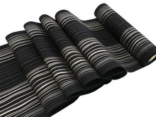 將圖片載入圖庫檢視器 Women's Silk HAKATA-ORI Nagoya Obi Belt With Tailoring - Black, Light Beige Stripe Pattern-