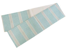將圖片載入圖庫檢視器 Women's Tailored Washable Polyester Fukuro Obi Belt - Light Blue Green, Botanical Damask Pattern-