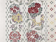 將圖片載入圖庫檢視器 Women's Tailored Washable Polyester Fukuro Obi Belt - Beige, Arabesque and Diamond Shaped Pattern-