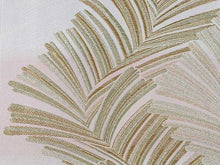 將圖片載入圖庫檢視器 Women's Tailored Washable Polyester Fukuro Obi Belt - Light Gray,Gold Fern Pattern-