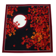 將圖片載入圖庫檢視器 Furoshiki, Black Japanese Autumn Moon and Red Leaves