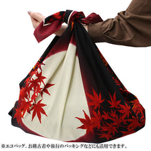 將圖片載入圖庫檢視器 Furoshiki, Black Japanese Autumn Moon and Red Leaves