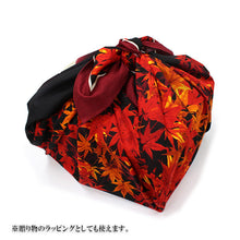 將圖片載入圖庫檢視器 Furoshiki, Black Japanese Autumn Moon and Red Leaves