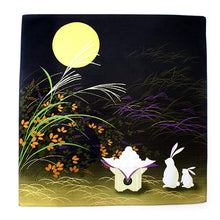 画像をギャラリービューアに読み込む, Small Furoshiki, Black Tsukimi Rabbits Moon