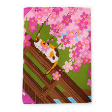 画像をギャラリービューアに読み込む, Small Furoshiki, Calico Cat Mike Hanami Sakura Cherry blossoms