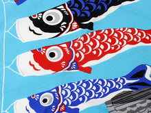 画像をギャラリービューアに読み込む, Small Furoshiki, Blue Calico cat Mike Carp Streamer