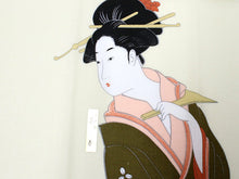 画像をギャラリービューアに読み込む, Ukiyoe Tenugui Hand Towel Geisha Pattern