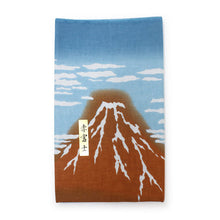 画像をギャラリービューアに読み込む, Ukiyoe Tenugui Hand Towel Red Mt. Fuji Pattern