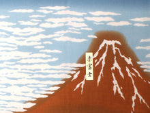 画像をギャラリービューアに読み込む, Ukiyoe Tenugui Hand Towel Red Mt. Fuji Pattern