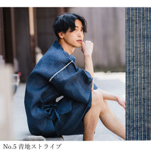 画像をギャラリービューアに読み込む, Men's Jinbei 3L 4L, 6 patterns Stripe