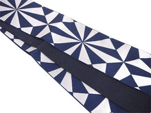 將圖片載入圖庫檢視器 Men's belt ( silver&navy blue / ASANOHA ) Tie it when you wear a yukata or kimono