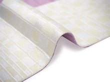 將圖片載入圖庫檢視器 Men's belt ( white&cream / checkerboard ) Tie it when you wear a yukata or kimono