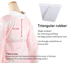画像をギャラリービューアに読み込む, Emon-nuki triangular rubber type 3 pieces Magic-sankaku for Japanese Traditional Kimono