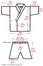 將圖片載入圖庫檢視器 Girl's Kids Jinbei Yukata Robe Kimono for Summer- Dolls in Color Gradation Red