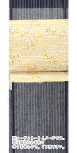將圖片載入圖庫檢視器 Kimono Fabric Hatasho Jofu : Japanese Traditional Clothes- Navy Whire Vertical Unlined Omi Chijimi