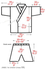將圖片載入圖庫檢視器 Boy's Kids Jinbei Yukata Robe Kimono for Summer - Dragon & Hawk Black