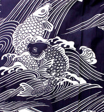 將圖片載入圖庫檢視器 Men's Easy Yukata / Kimono Robe : Japanese Traditional Clothes - Robe Koi Fish Navy